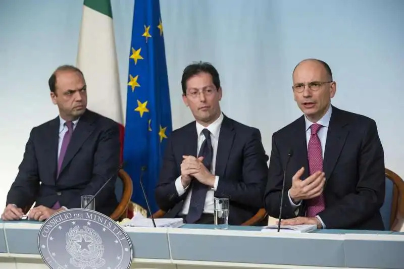 angelino alfano roberto garofoli enrico letta