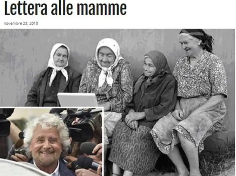 BEPPE GRILLO E LA LETTERA ALLE MAMME SALVINI DI MAIO