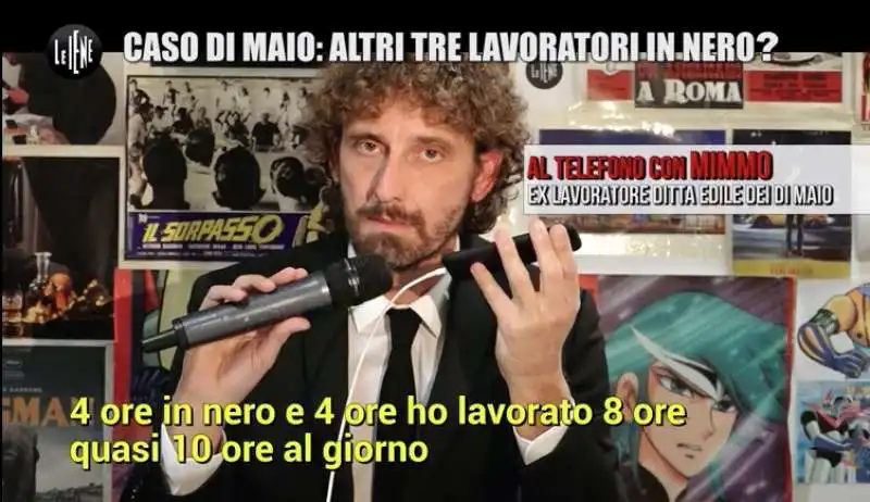 FILIPPO ROMA E IL SERVIZIO SUL LAVORO NERO NELL AZIENDA DI MAIO