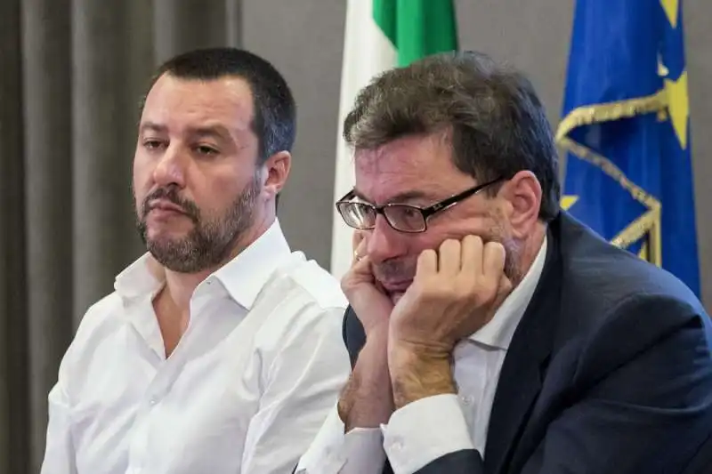 matteo salvini giancarlo giorgetti 1