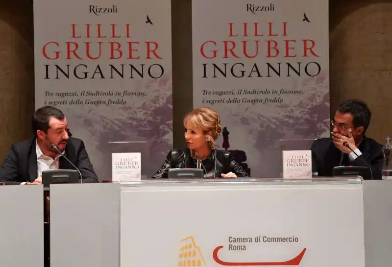 matteo salvini lilli gruber e giovanni floris (2)