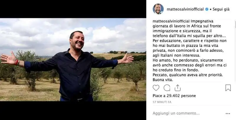 MATTEO SALVINI REPLICA ALLA ISOARDI DALL AFRICA