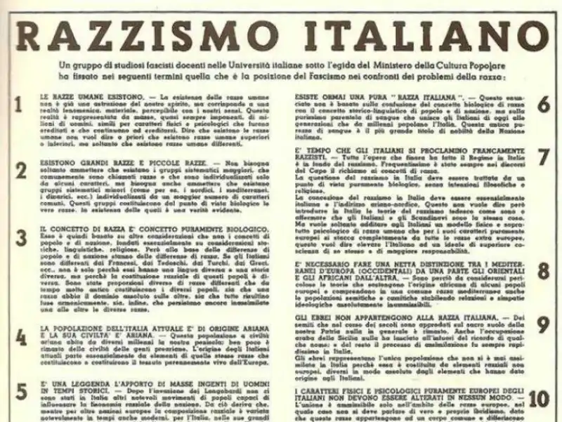 mussolini leggi razziali