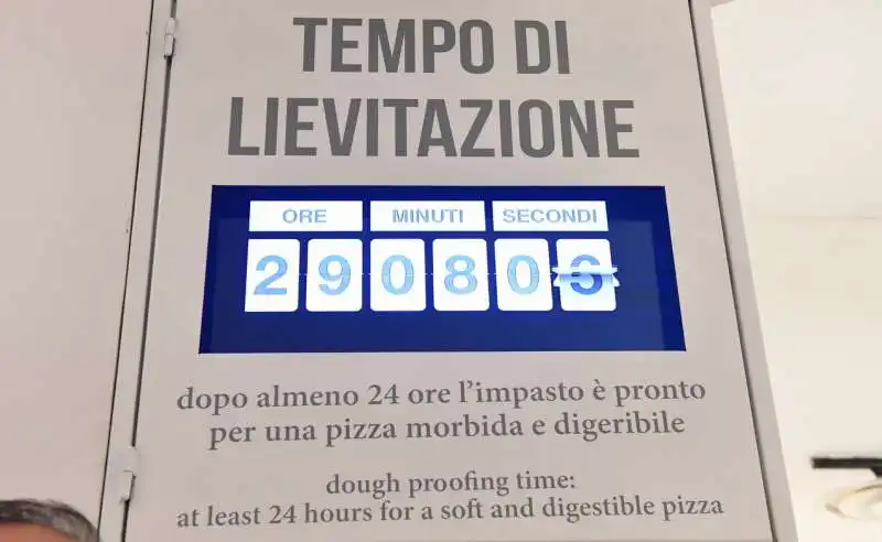 pannello per la lievitazione della pizza