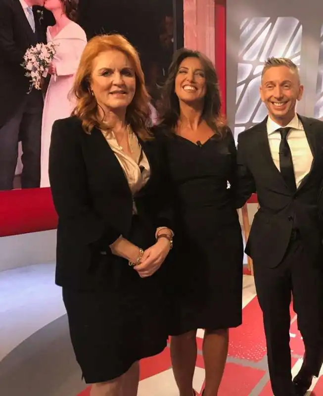 SARAH FERGUSON CON TIZIANA PANELLA E GIANLUCA MECH