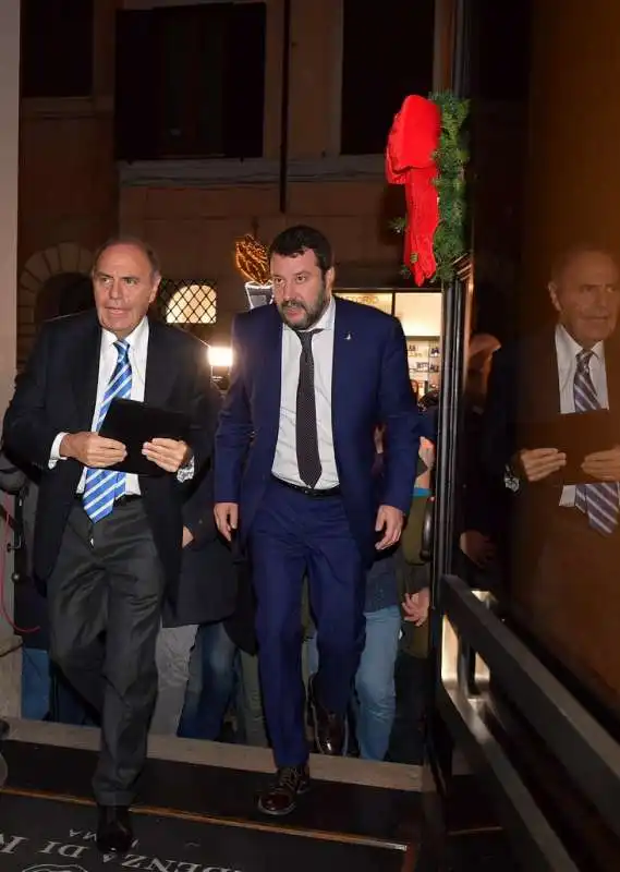 bruno vespa accoglie matteo salvini  foto di bacco (1)