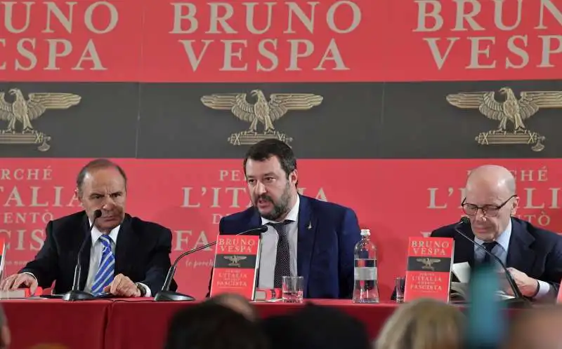 bruno vespa matteo salvini alessandro sallusti  foto di bacco (1)