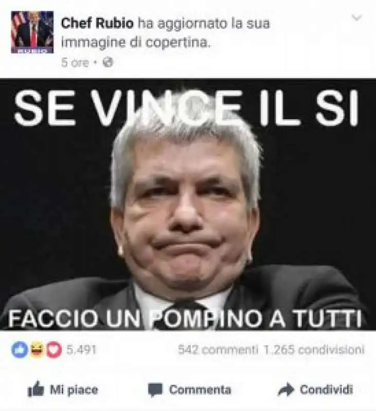 chef rubio e il meme su vendola