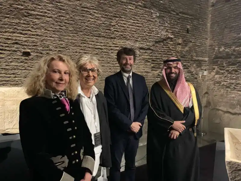 daniela porro  alda fendi  dario franceschini  il principe badr bin abdullah bin mohammed bin farhan al saud