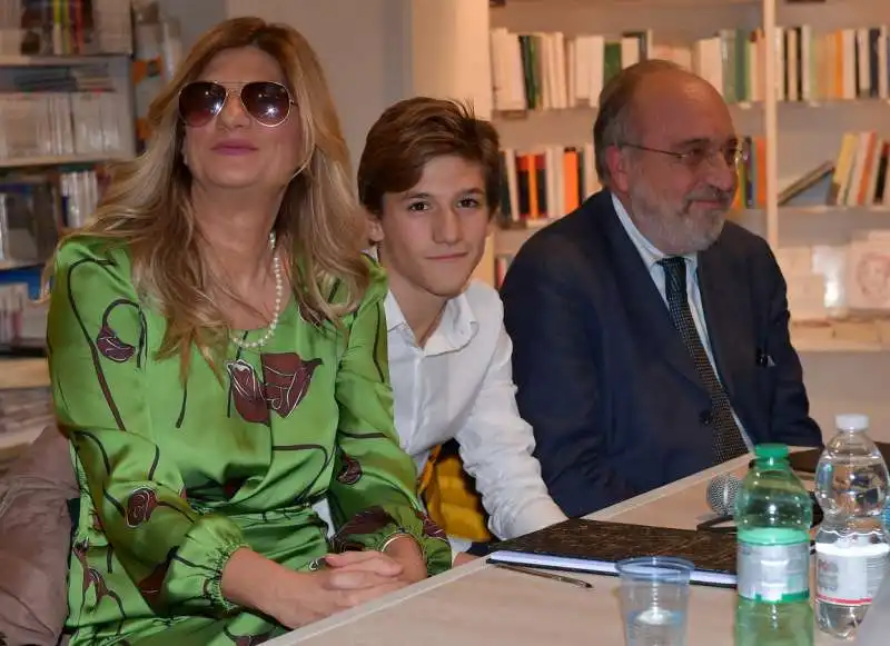 federica de angeli col figlio lorenzo e beppe giulietti  foto di bacco