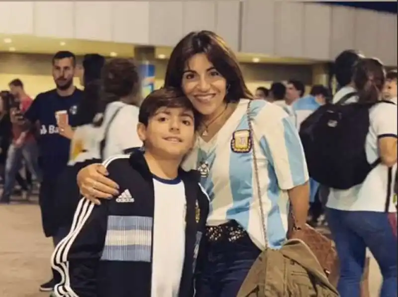 GIANNINA MARADONA CON IL FIGLIO BENJAMIN