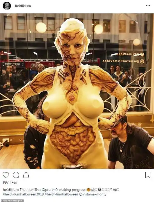 heidi klum e il travestimento per halloween 2019