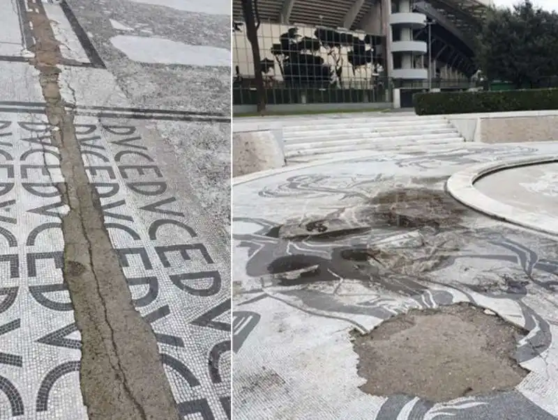 i mosaici del foro italico distrutti 10