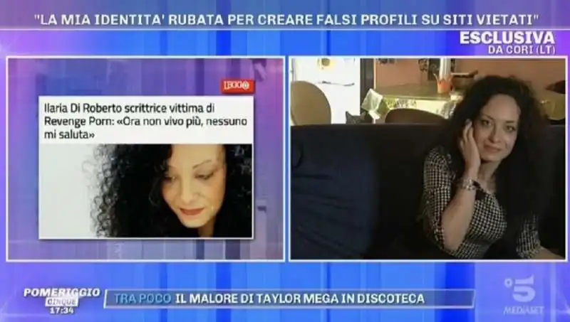 ilaria di roberto a pomeriggio cinque