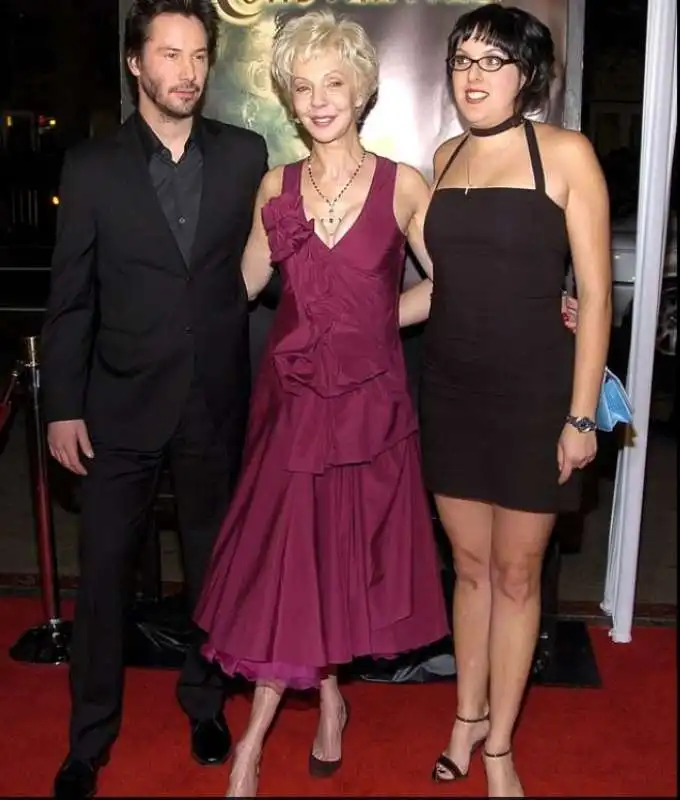 keanu reeves con la madre e la sorella