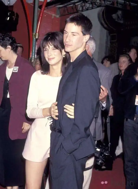 keanu reeves e sandra bullock alla prima di speed