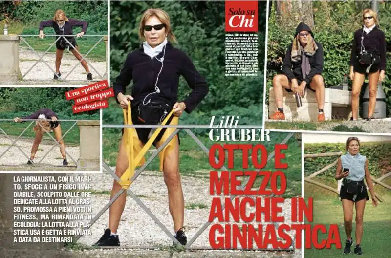 LILLI GRUBER FA GINNASTICA A VILLA BORGHESE