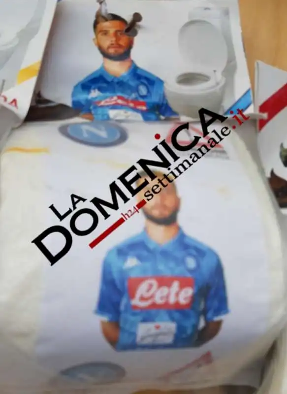 LORENZO INSIGNE SULLA CARTA IGIENICA