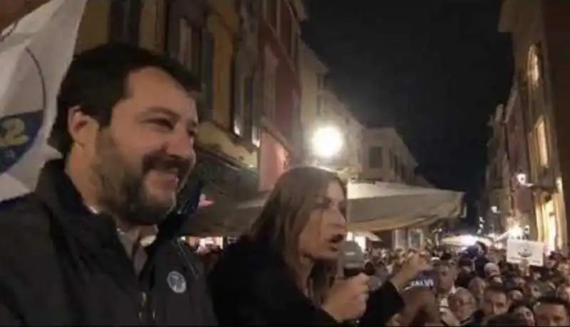 matteo salvini a parma con lucia borgonzoni 1