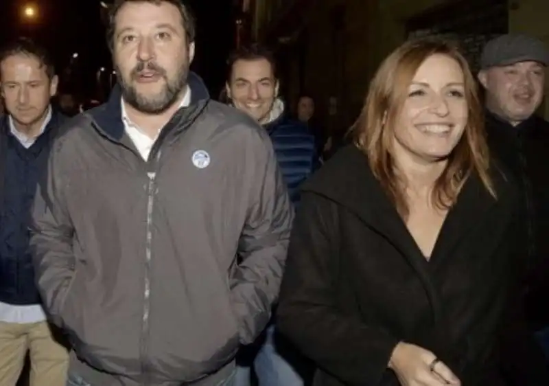 matteo salvini a parma con lucia borgonzoni