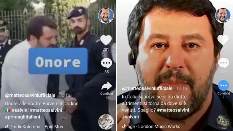 MATTEO SALVINI SU TIKTOK