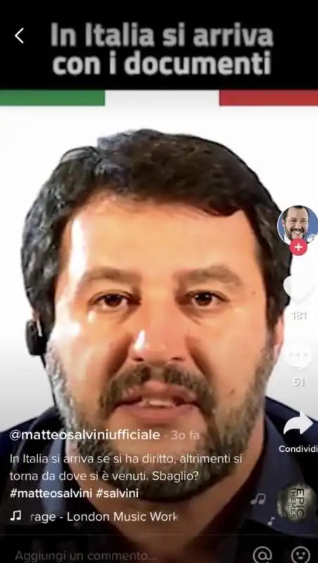 matteo salvini su tiktok 3