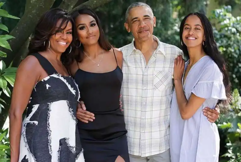 michelle, sasha, barack e malia obama