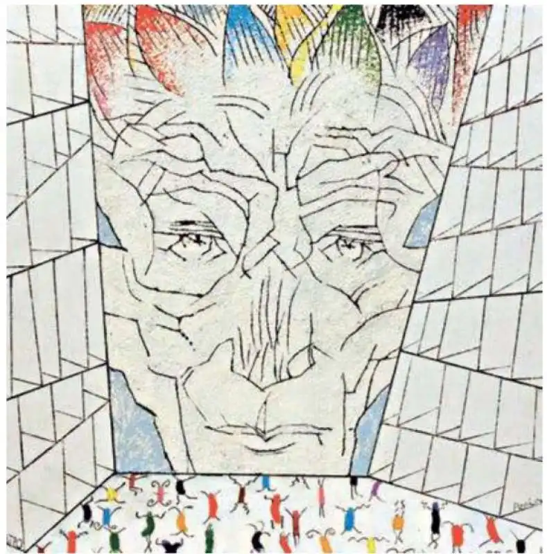 ritratto di samuel beckett by tullio pericoli 11