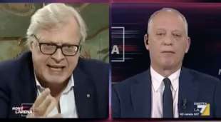 vittorio sgarbi vs peter gomez a non e' l'arena