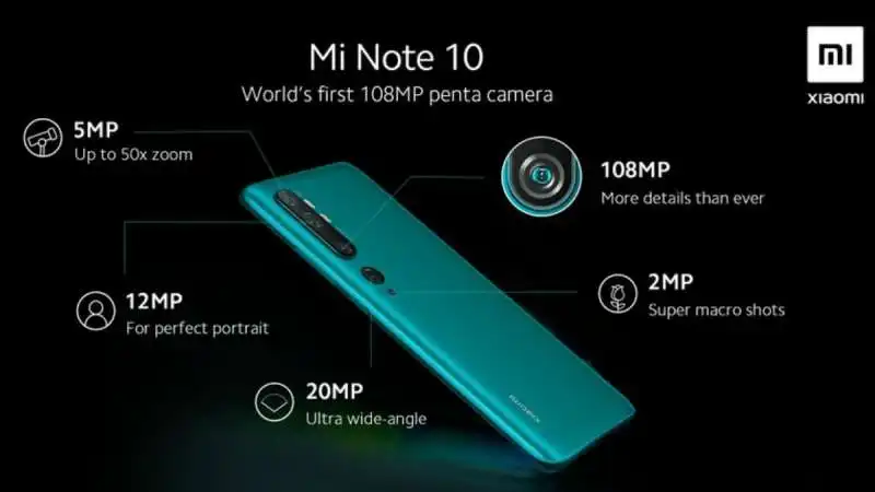 xiaomi note 10 con fotocamera da 108 megapixel 2