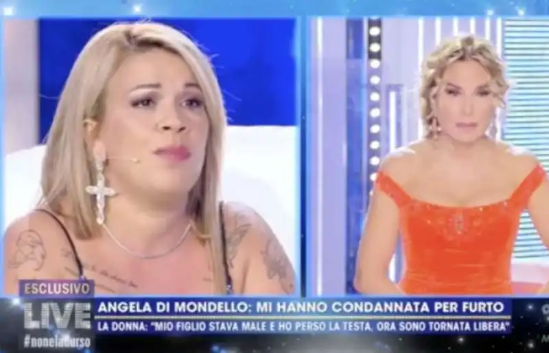 angela da mondello ospite di live non e' la durso 2