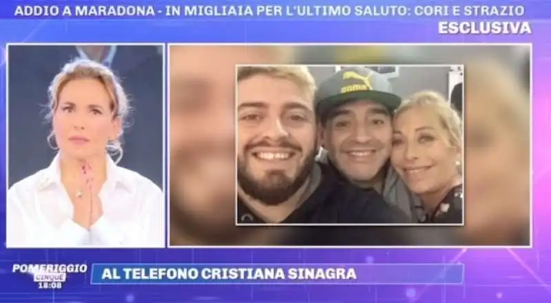 barbara d urso e cristiana sinagra madre del figlio di maradona   