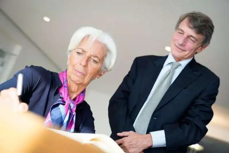 christine lagarde david sassoli 2