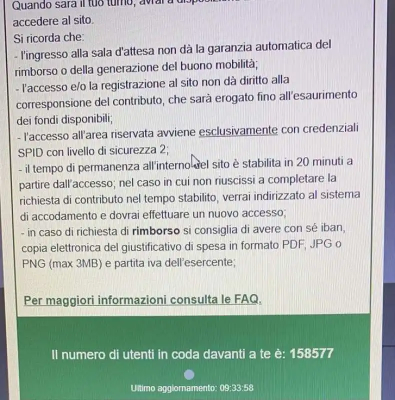 coda per il clic day del bonus mobilita 1