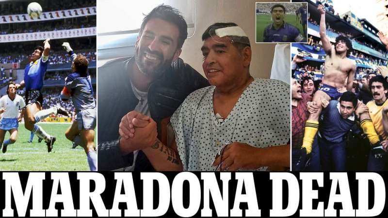 la morte di diego armando maradona sul dailymail