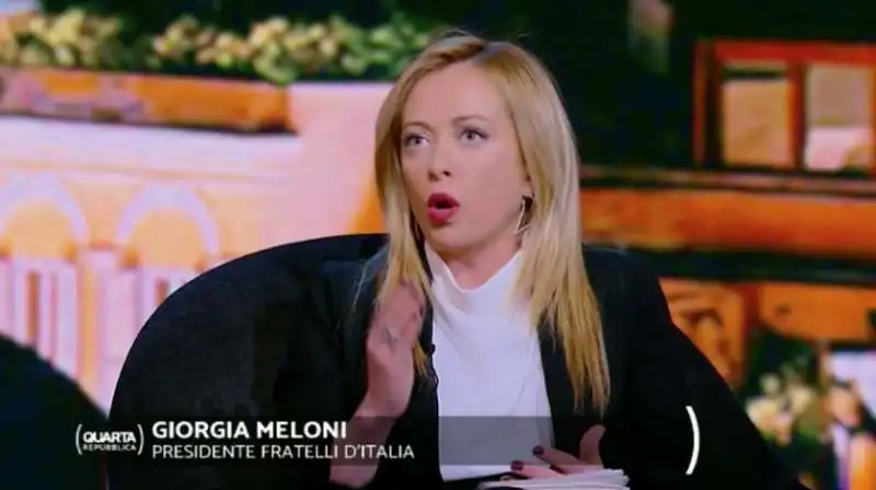 GIORGIA MELONI A QUARTA REPUBBLICA 1