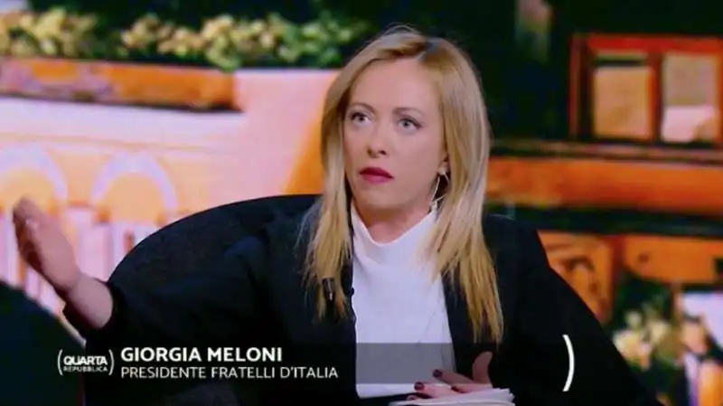 GIORGIA MELONI A QUARTA REPUBBLICA