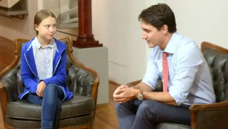 greta thunberg justin trudeau 