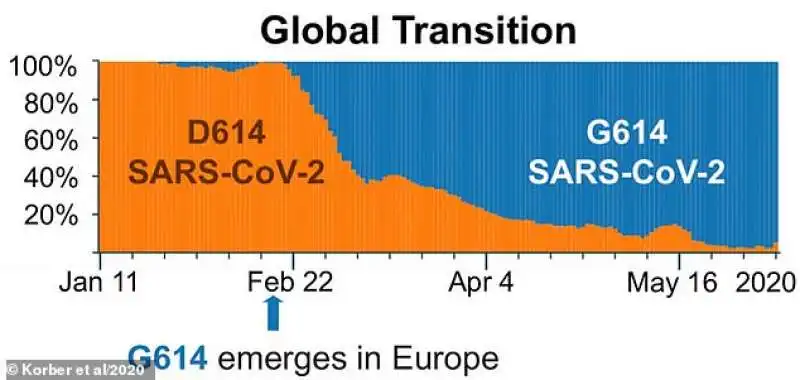 la diffusione della mutazione d614g del coronavirus 1