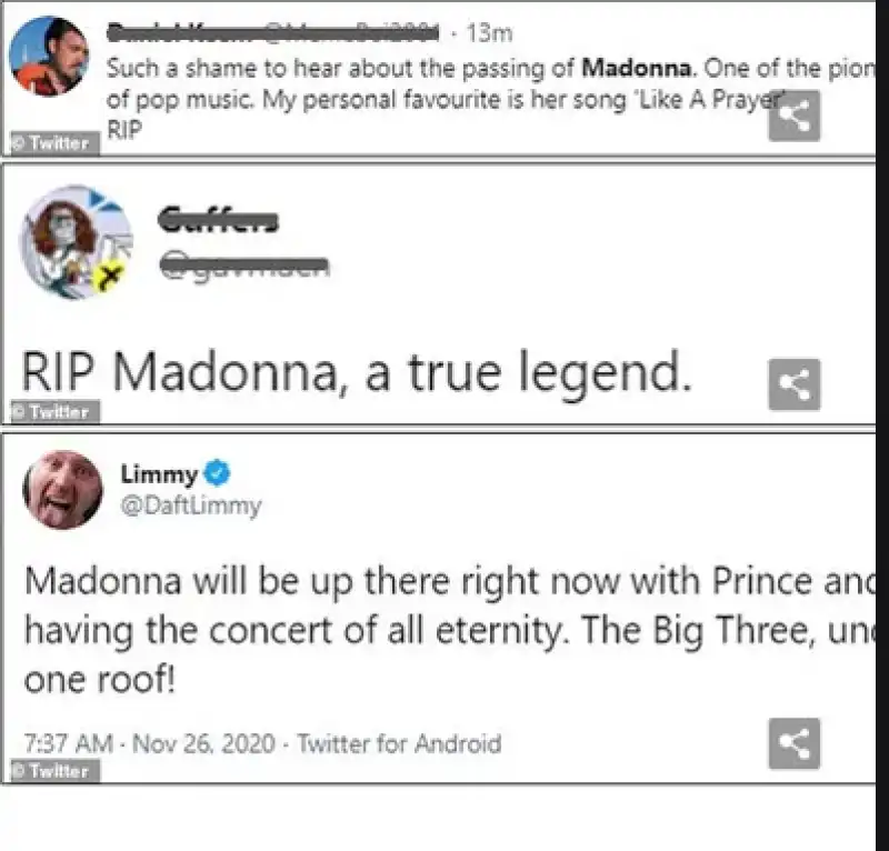 madonna gaffe tweet