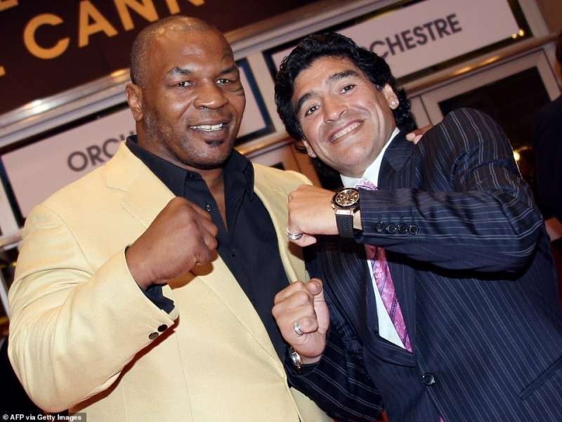 mike tyson diego armando maradona a cannes 2008