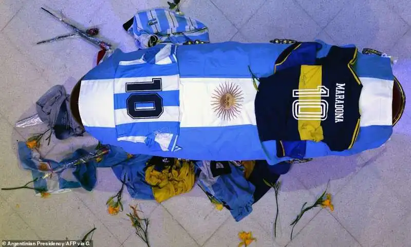 morte maradona feretro