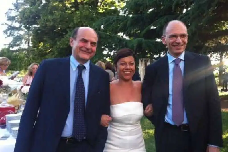 PIERLUIGI BERSANI E ENRICO LETTA AL MATRIMONIO DI PAOLA DE MICHELI