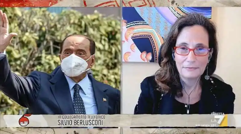 silvio berlusconi e ilaria capua   dimartedi 2