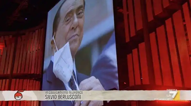 SILVIO BERLUSCONI IN COLLEGAMENTO CON DIMARTEDI