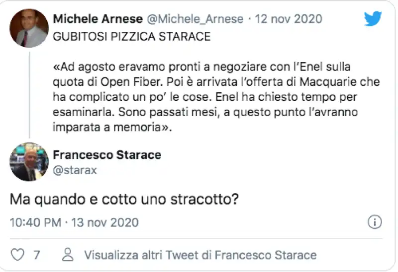 tweet gubitosi starace