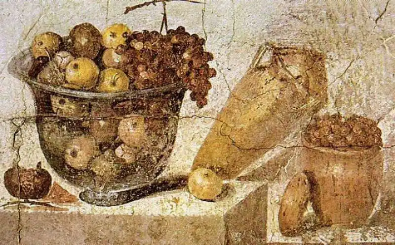 affresco pompei dieta mediterranea 