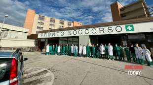 Ancona ospedale Torrette flash mob