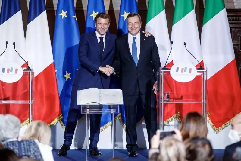 emmanuel macron   mario draghi   trattato del quirinale    4