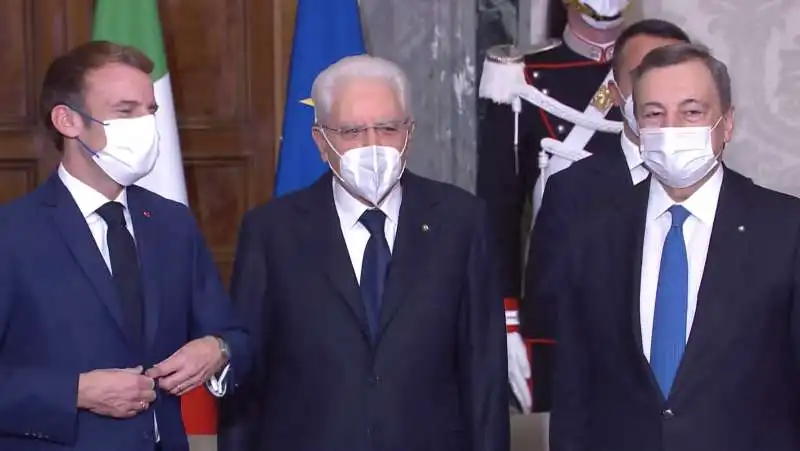 emmanuel macron sergio mattarella mario draghi 